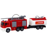 Vatrogasna postrojba s prikolicom vatrogasnog vozila 1:16 - crveni | Shoptok.si