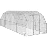 vidaXL Piščančja steza 2,5x8x2,25 m Pocinkano jeklo | Shoptok.si