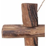  Ogledalo od cjepanica prirodno 50 x 50 cm reciklirana tikovina | shoptok.hr
