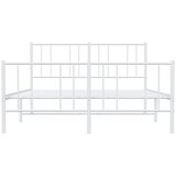  Metalni okvir kreveta uzglavlje i podnožje bijeli 160x200 cm | Eponuda.com