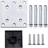  Set WPC ograda 1 kvadratna + 1 kosa 273 x 186 cm sivi | shoptok.hr