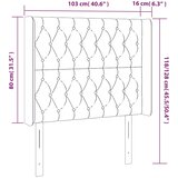  Uzglavlje s ušima plavo 103x16x118/128 cm od tkanine | shoptok.hr