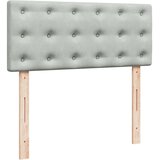  Krevet s oprugama i madracem svjetlosivi 120x190 cm baršunasti | shoptok.hr