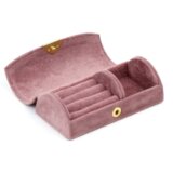 Generic Žametna potovalna škatla za nakit z obokanimi perlami, prenosna torba za shranjevanje nakita, (21099294) | Shoptok.si
