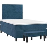 Box spring krevet s madracem tamnoplavi 120 x 200 cm baršunasti | shoptok.hr