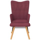  Stolica za ljuljanje s osloncem za noge boja vina od tkanine | shoptok.hr
