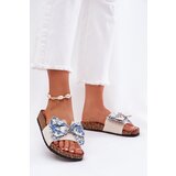 Boto Women's Slide Sandals With Bow On Cork Platform Blue Lisandrea | shoptok.hr