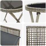  3-dijelni vrtni bistro set s jastucima sivi poli ratan | shoptok.hr
