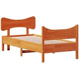  Okvir kreveta bez madraca voštano smeđi 75 x 190 cm od borovine Voštano smeđa | shoptok.hr