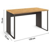 XORA Mladinska Pisalna Miza Endora, Barva Hrasta, 130x72 | Shoptok.si