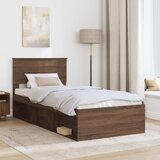  Krevetna konstrukcija Smeđi hrast 75 x 190 cm Konstruirano drvo | shoptok.hr