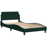 Okvir za krevet bez madraca tamnozeleni 100x200 cm baršunasti | shoptok.hr