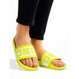 Big Star Women's yellow slippers ll274742 Cene