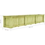  Dvignjeno cvetlično korito 291x50x50 cm impregnirana borovina | Shoptok.si