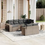 vidaXL 11-dijelni set vrtnih sofa od poliratana s jastucima sivi | shoptok.hr