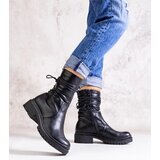 Gemre Black eco-leather ankle boots Sahera | Eponuda.ba