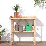  Stol za biljke s policom 78 x 38 x 82,5 cm od masivne jelovine | shoptok.hr