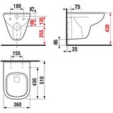 Jika H8206140000001 Deep viseča brezrobna WC školjka | Shoptok.si