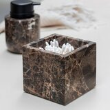 Mette Ditmer Denmark Tamno smeđi mramoran kupaonski organizator za pamučne vatice Marble – | shoptok.hr