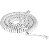 Telefonski kabel spirala 0.7m/4.2m beli, (20811543)