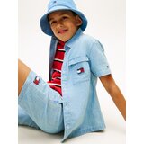 Tommy Hilfiger Srajca mornarska / moder denim / rdeča / bela | Shoptok.si