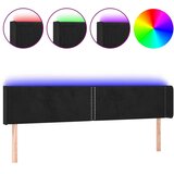  LED uzglavlje crno 183x16x78/88 cm baršunasto | shoptok.hr