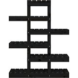  Stalak za biljke crna 85 x 25 x 109,5 cm od masivne borovine | shoptok.hr