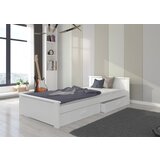 ADRK Enojna postelja ALDEX z dvema predaloma 180x80 cm - BELA Cene