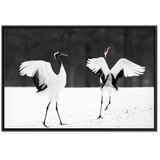  Slika - Dancing Cranes (1 Part) Wide 90x60 U crnom drvenom okviru | shoptok.hr