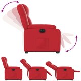  Električni naslonjač na podizanje umjetna koža crveni | shoptok.hr