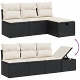  8-dijelni set vrtnih sofa od poliratana s jastucima crni | shoptok.hr