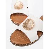 SEASTAR White flip-flops with gold decoration | shoptok.hr