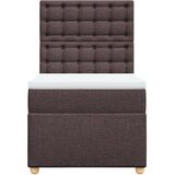 vidaXL krevet s oprugama i madracem tamnosmeđi 90 x 190 cm od tkanine | shoptok.hr