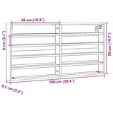  Vitrina crna 100x8,5x50 cm konstruirano drvo | shoptok.hr