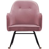  Stolica za ljuljanje ružičasta baršunasta | shoptok.hr