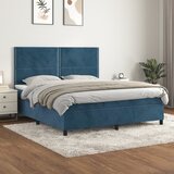  The Living Store Box spring postelja z vzmetnico temno modra 160x200 cm žamet - Box Spring Postelja, (21490030) | Shoptok.si