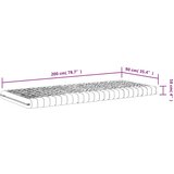  Madrac od pjene bijeli 90 x 200 cm 7 zona tvrdoća 20 ILD | shoptok.hr