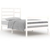 Furnova Posteljni okvir bel iz trdnega lesa 100x200 cm, (21936571) | Shoptok.si