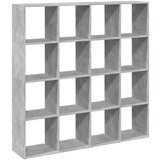 Maison Chic Knjižna omara - Knjižni regal betonsko siva 137,5x29x137,5 cm inženirski les, (21725450) Cene