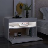  Noćni ormarić LED visoki sjaj bijeli 2 kom 60 x 35 x 40 cm drvo | shoptok.hr