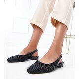 Gemre Black lace slingback ballet flats Eve | Shoptok.si