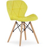 Brandless Žametni stol LAGO - rumen x 4, (22030856) | Shoptok.si
