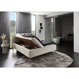 Meise Möbel Krem tapecirani bračni krevet s prostorom za odlaganje s podnicom 160x200 cm Riva – | shoptok.hr