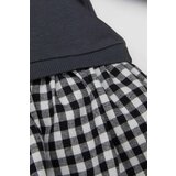 Defacto Baby Girl Crew Neck Printed Long Sleeve Plaid Skirt Sweat Dress | Eponuda.ba