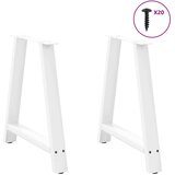  Noge za jedilno mizo v obliki črke A, 2 kosa, bele barve, 70 x (72-73) cm, jeklo, (22123461) | Shoptok.si
