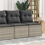 vidaXL Vrtna sedežna garnitura z blazinami 2-delna siv ratan/akacija, (21782379) | Shoptok.si