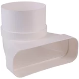 OEZPOLAT koljeno za okruglu-plosnatu ventilacijsku cijev (dimenzije spojnog dijela: 230 x 80 mm, promjer spojnog dijela: 150 mm)