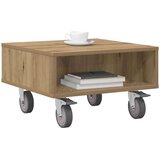  Stranska miza s kolesi Umetni hrast 50,5 x 50 x 30 cm, (5000201745) | Shoptok.si