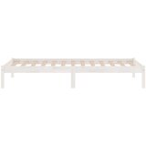  Posteljni okvir bel iz trdnega lesa 90x190 cm 3FT, (20907411) | Shoptok.si