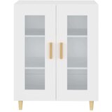 vidaXL Komoda bela 69,5x34x90 cm inženirski les | Shoptok.si